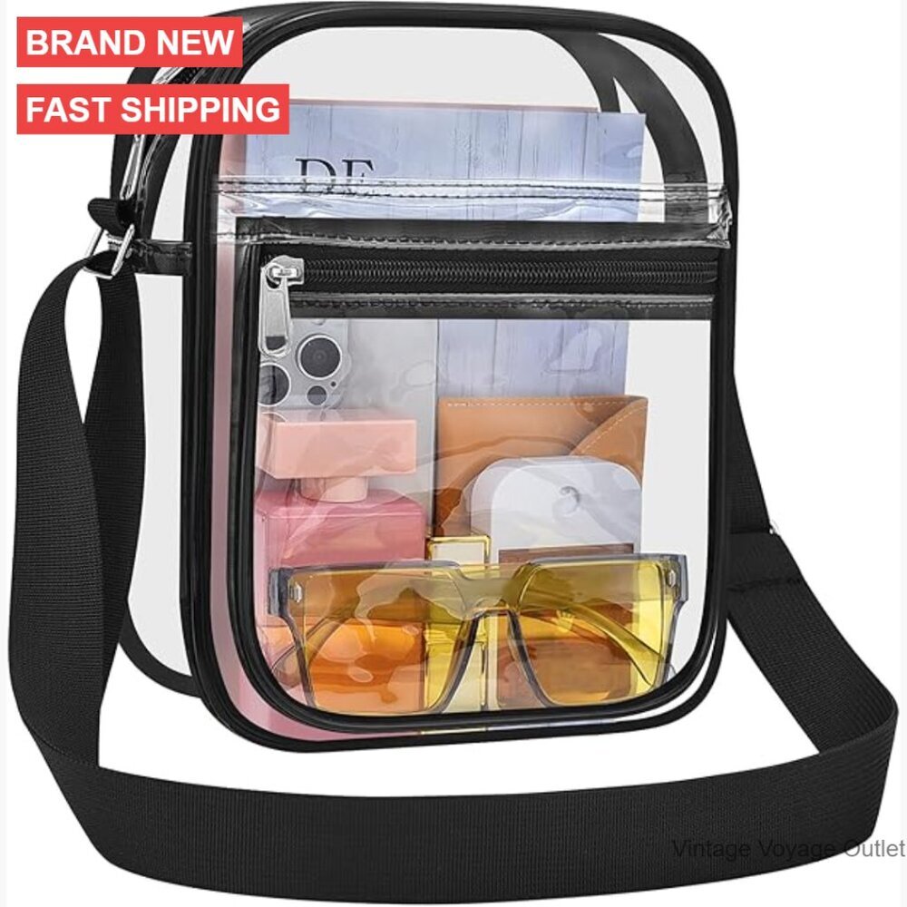 Clear Stadium Approved Messenger Bag Waterproof PVC Crossbody 10.3x8.3x3.5